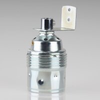 E27 Premium Lampenfassung Metall verchromt mit Winkel...