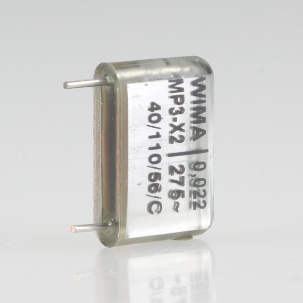 0.022uF 275V MK3-X2 Entstörkondensator 19x13mm Rastermaß 15mm