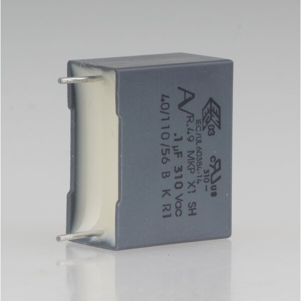 0.1uF 310V MKP-X1 Entstörkondensator 18x14.5mm Rastermaß 15mm