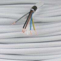 Textilkabel weiß 5-adrig 5x0,5mm²...