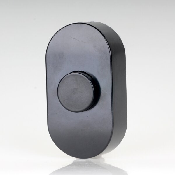 Schnurschalter Schnur-Zwischenschalter Fußschalter  85x45mm schwarz Bakelit-Optik 250V/2A(1A)