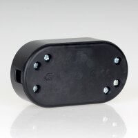 Schnurschalter Schnur-Zwischenschalter Fußschalter  85x45mm schwarz Bakelit-Optik 250V/2A(1A)