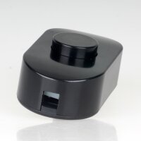 Schnurschalter Schnur-Zwischenschalter Fußschalter  85x45mm schwarz Bakelit-Optik 250V/2A(1A)