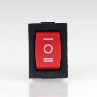 Einbau-Wippschalter 1-polig rot EIN-AUS-EIN 19x12mm 250V/6A passend für Artemide Tizio 35/50