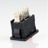 Einbau-Wippschalter 1-polig rot EIN-AUS-EIN 19x12mm 250V/6A passend für Artemide Tizio 35/50