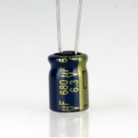 680uF 6,3V Elko Elektrolytkondensator Radial 105° 8x12mm Rastermaß 3,5mm