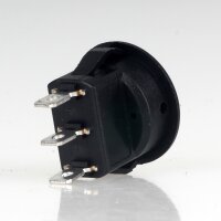 Einbau-Wippschalter rund 19 mm schwarz 1-polig...