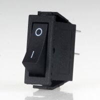 Einbau-Wippschalter schwarz 1-polig EIN/AUS 250V/15A...