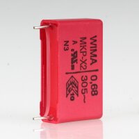 0,68uF 305V MKP-X2 Entstörkondensator 31x19mm...