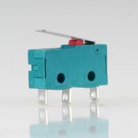 Mikroschalter 1-polig 5A/250V AC grün mit geradem...