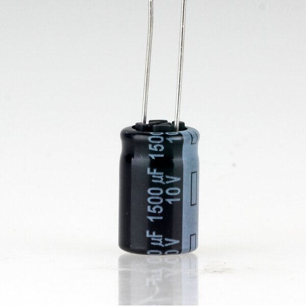 1500uF 10V Elko Elektrolytkondensator Radial 105°C 10x16mm Rastermaß 5mm