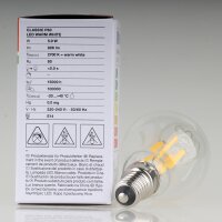 LEDVANCE E14 LED-Leuchtmittel 5,9W=(60W) 240V Tropfen-Form klar 2700K warmweiß 806 Lumen