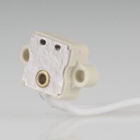 12 Volt Niedervolt G4, GY6,35 Halogen Universal Lampenfassung rechteckig 11cm Zuleitung