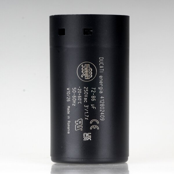 72uF-86uF 250V Betriebskondensator Motorkondensator mit 6,3 mm Flachstecker