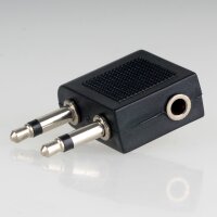 Flugzeug- / Reise-Kopfhörer-Adapter 2 x 3,5mm...