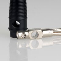Bananenstecker Büschelstecker schwarz mit Schraubklemme und 4mm Querloch trittfest