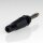 Bananenstecker Büschelstecker schwarz mit Schraubklemme und 4mm Querloch trittfest