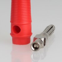 Bananenstecker Büschelstecker rot mit Schraubklemme und 4mm Querloch trittfest