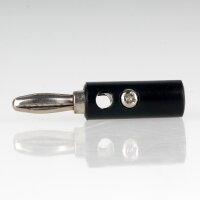 Bananenstecker Büschelstecker 4,5mm schwarz mit Schraubanschluss