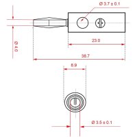 Bananenstecker Büschelstecker 4,5mm rot mit Schraubanschluss