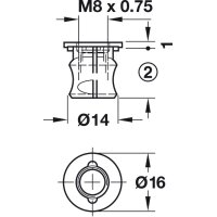 Häfele Verbindergehäuse, Stablofix, Stahl, verzinkt, mit Abdeckrand 262.88.904