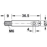 Häfele Verbindungsbolzen, Stablofix, Stahl, verzinkt, für Bohrloch-Ø 7,5 mm 262.88.954