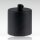 Lampen Deckenbaldachin 62x63mm Zylinderform Metall schwarz mit Zugentlastung Kunststoff