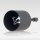 Lampen Deckenbaldachin 62x63mm Zylinderform Metall schwarz mit Pendelrohr und Zugentlastung Kunststoff
