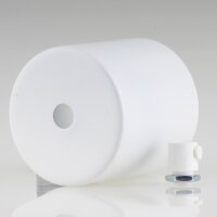 Lampen Deckenbaldachin 62x63 Zylinderform Metall weiß mit Zugentlastung Kunststoff weiß