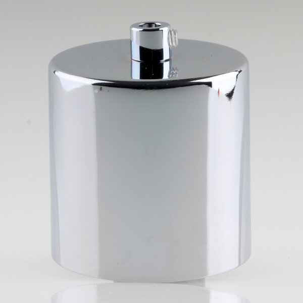 Lampen Deckenbaldachin 62x63mm Zylinderform Metall verchromt mit Zugentlastung Metall