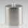 Lampen Deckenbaldachin 62x63mm Zylinderform Metall Edelstahloptik mit Zugentlastung Kunststoff transparent
