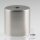 Lampen Deckenbaldachin 62x63mm Zylinderform Metall Edelstahloptik mit Zugentlastung Kunststoff transparent