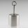 Lampen Deckenbaldachin 62x63mm Zylinderform Metall Edelstahloptik mit Pendelrohr für Kettenaufhängung