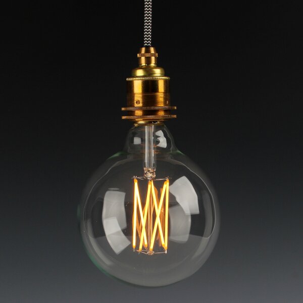 Danlamp E27 LED Mega Edison Gold Globe Vintage Lampe 2,5W 2000K 125mm dimmbar