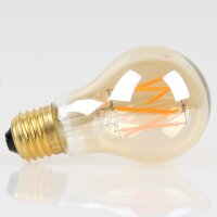Danlamp E27 LED Standard de Luxe Gold Vintage Lampe 2W 2000K 60mm dimmbar