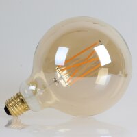 Danlamp E27 LED Mega Edison Gold Globe Vintage Lampe 4W 2000K 125mm dimmbar