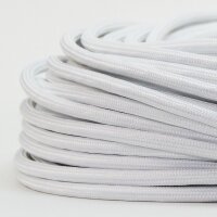 Textilkabel Stoffkabel weiß 3-adrig 3x0,75...