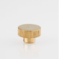 Lampen Rändelknopf M4 Innengewinde 15x10 mm Messing roh