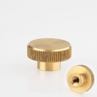 Lampen Rändelknopf M5 Innengewinde 18x10 mm Messing roh