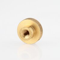Lampen Rändelknopf M5 Innengewinde 18x10 mm Messing roh