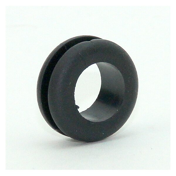 Kabeldurchführungstülle Ø 14 mm | Weich-PVC schwarz | Für Lochbohrung 10 mm