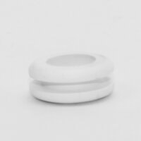 Kabeldurchführungstülle Ø 17 mm | Weich-PVC weiß | Für Lochbohrung 12 mm
