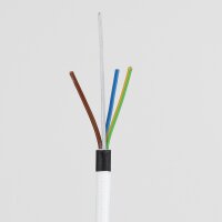 Textilkabel-Stoffkabel weiß 3-adrig 3x0,75 mit...