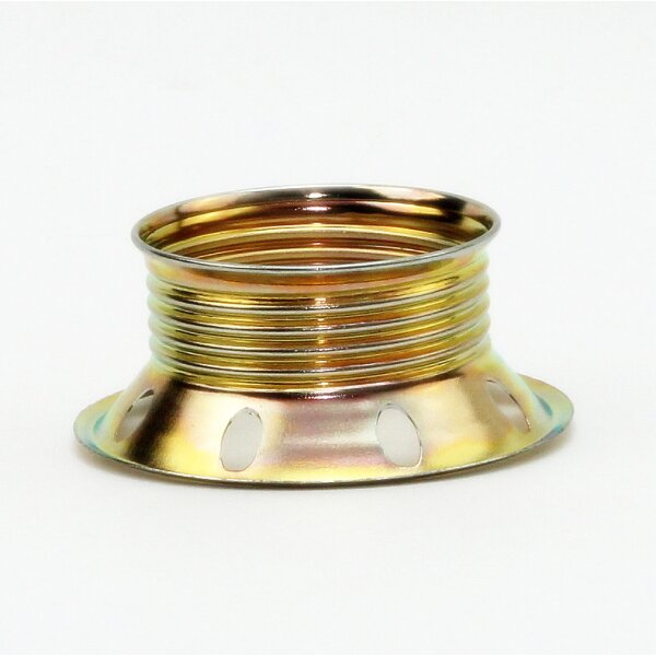 E27 Schraubring Unterring Metall vermessingt 60x25 mm für Lampenfassung mit Außengewinde