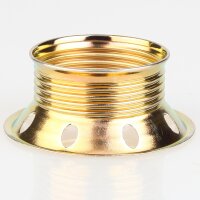 E27 Schraubring Unterring Metall vermessingt 60x25 mm für Lampenfassung mit Außengewinde