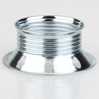 E27 Schraubring Unterring Metall verchromt 60x25 mm für Lampenfassungen mit Außengewinde