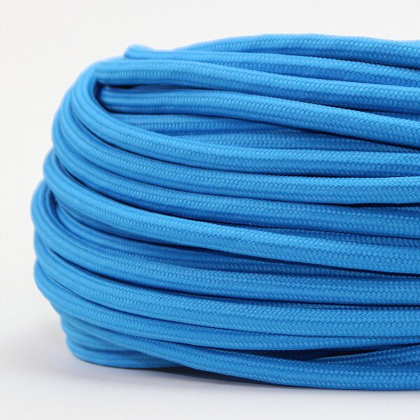 Textilkabel Stoffkabel blau 3-adrig 3x0,75 Zug-Pendelleitung S03RT-F 3G0,75
