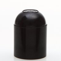 E27 Bakelit Lampenfassung Glattmantel schwarz M10x1 IG...