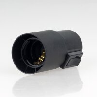 E27 Lampenfassung schwarz mit Glattmantel und Wippschalter M10x1 IG