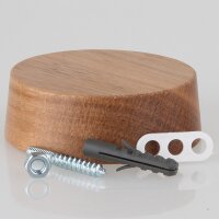 Lampen Baldachin Holz Eiche hell 85x28 mm mit Zubehör-Set